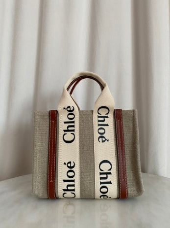 Chloe Bicolor Woody Small Top Handle Bag