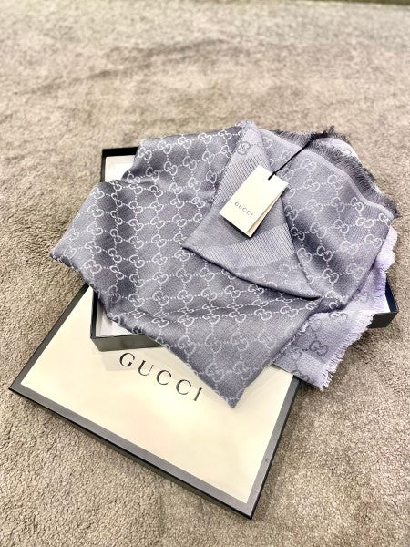 Gucci Grey GG Scarf