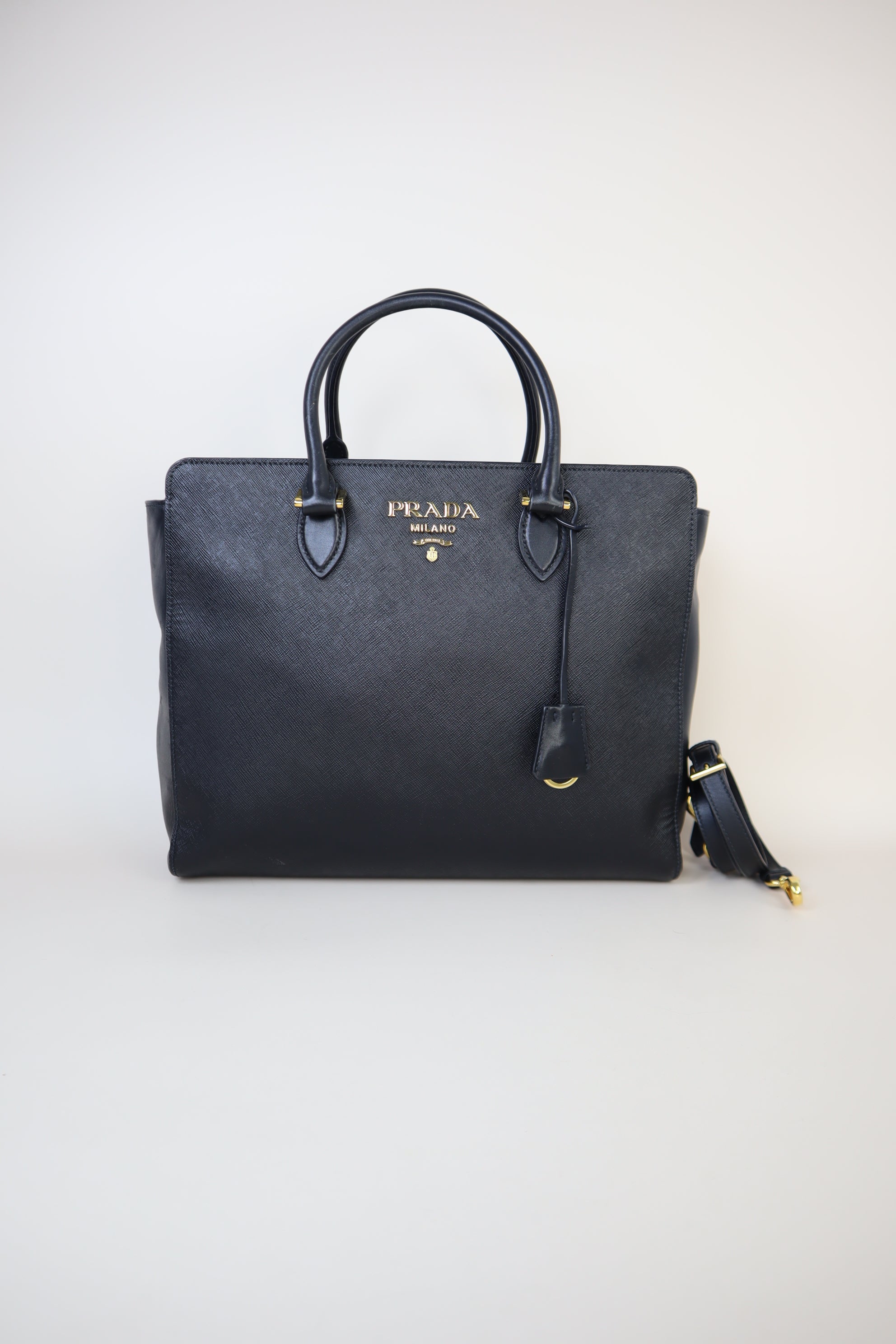 Prada Black Soft Bag with Strap