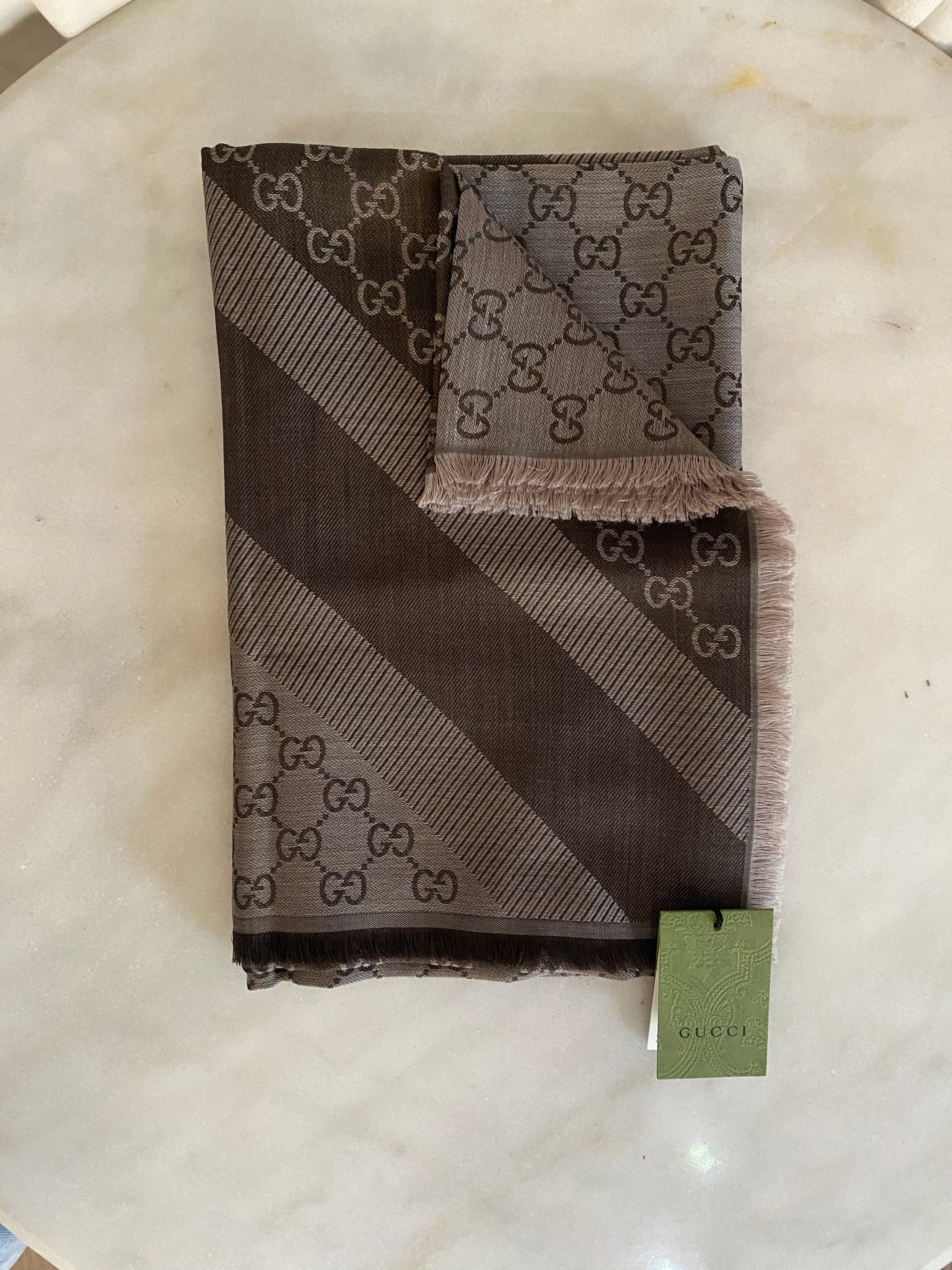 Gucci Brown GG Scarf