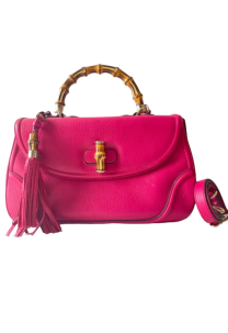 Gucci Pink Bamboo Top Handle Bag