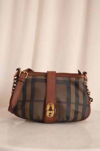 Burberry Nova Check Brown Crossbody Bag