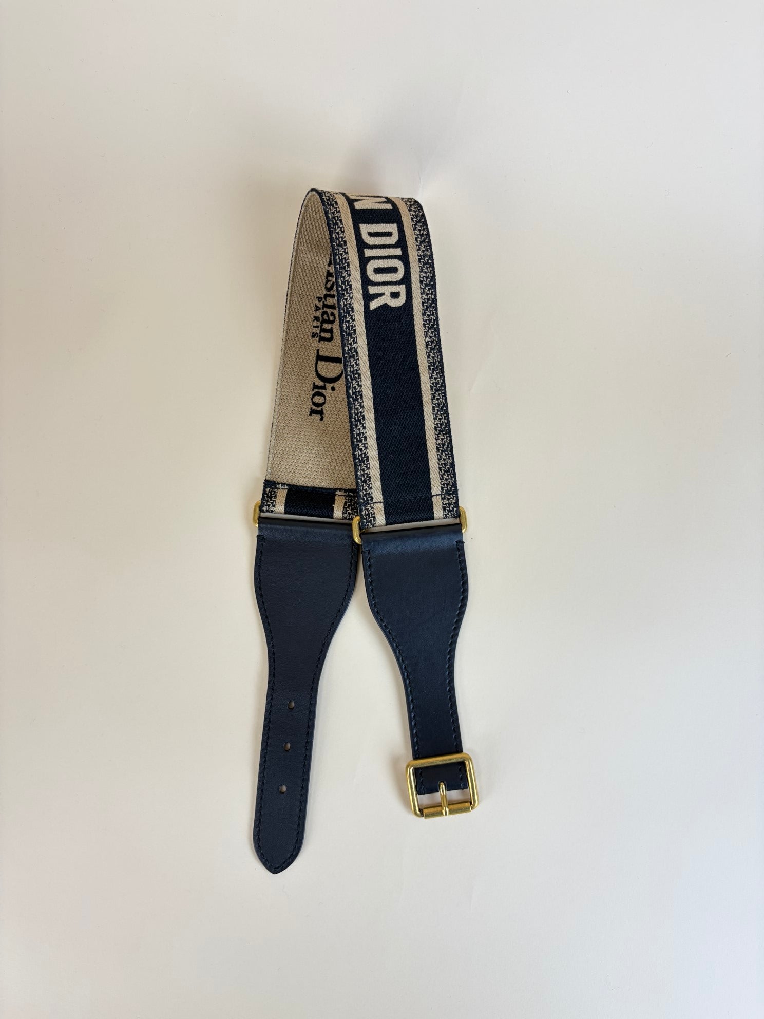 Christian Dior Bicolor Embossed Belt