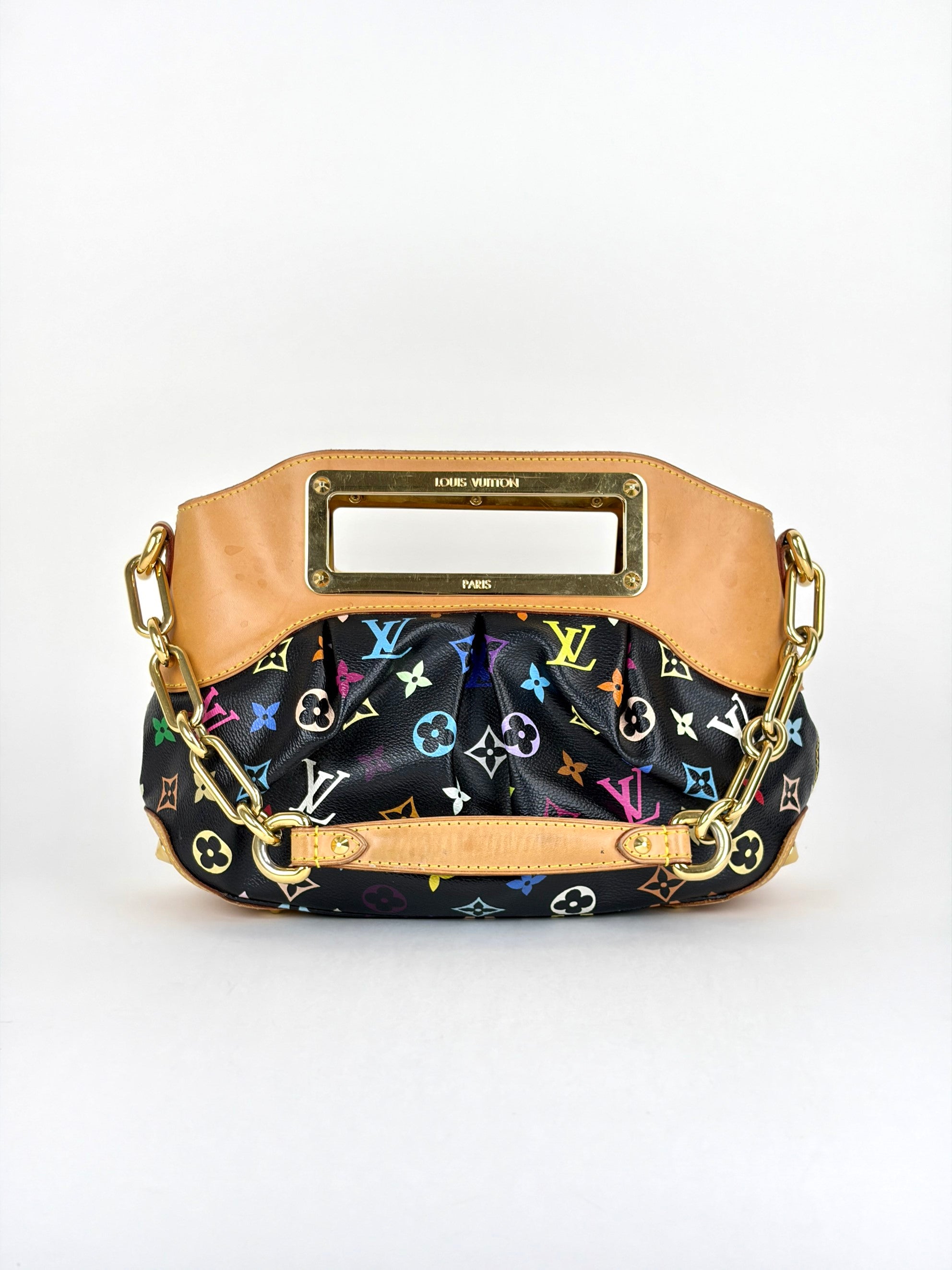 louis Vuitton black monogram multicolor judy PM shoulder bag