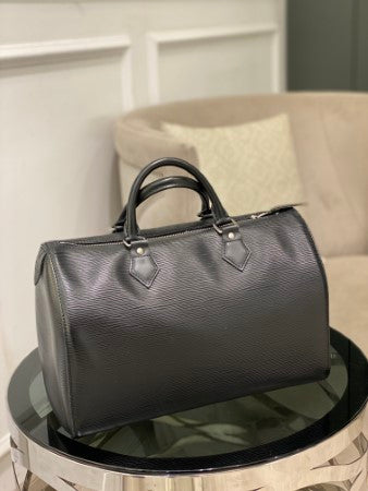 Louis Vuitton Noir Speedy 35 Bag