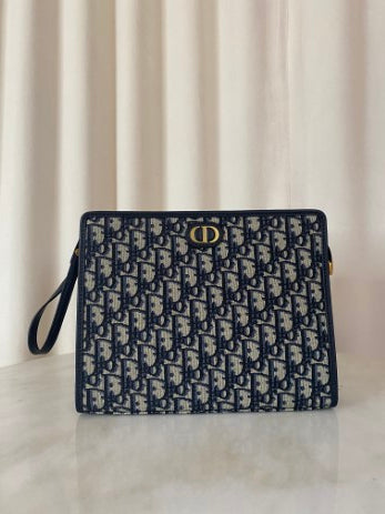 Christian Dior Blue Montaigne Pouch