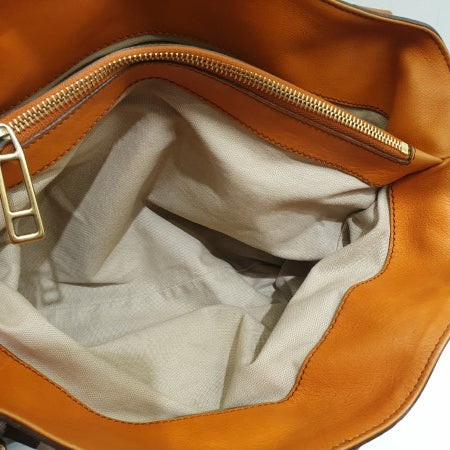 Burberry Orange House Check Parsons Tote Bag