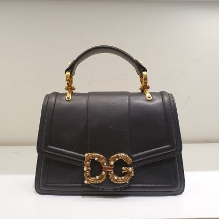 Dolce & Gabbana Black DG Amore Top Handle Bag