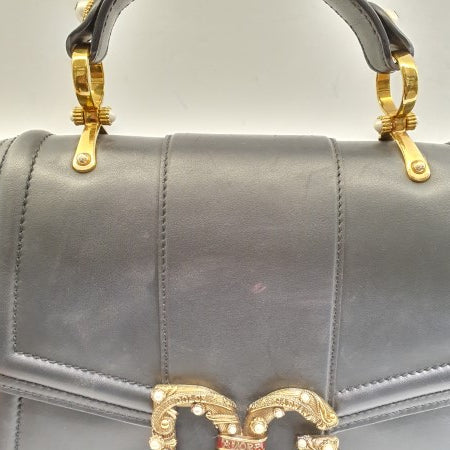 Dolce & Gabbana Black DG Amore Top Handle Bag