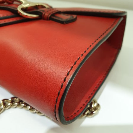 Gucci Red Horsebit Emily Shoulder Bag