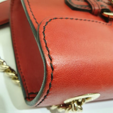 Gucci Red Horsebit Emily Shoulder Bag