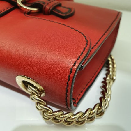 Gucci Red Horsebit Emily Shoulder Bag