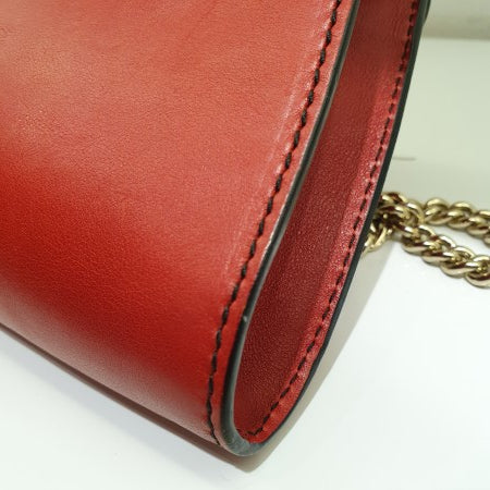 Gucci Red Horsebit Emily Shoulder Bag