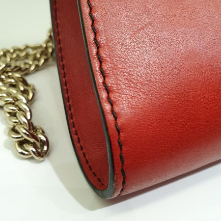 Gucci Red Horsebit Emily Shoulder Bag