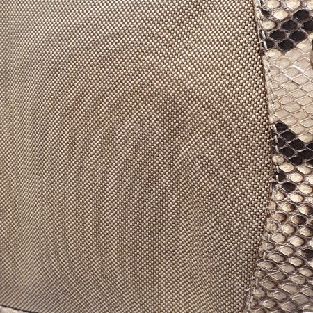 Prada Beige Jacquard Python Handbag