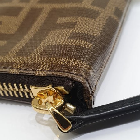 Fendi Brown FF Clutch