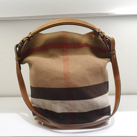 Burberry Camel House Check Bucket Bag