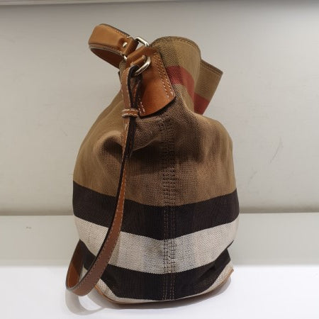 Burberry Camel House Check Bucket Bag