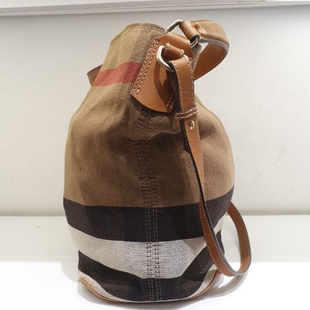 Burberry Camel House Check Bucket Bag