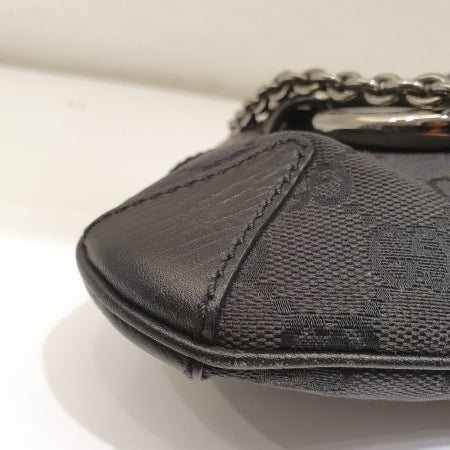 Gucci Black GG Horsebit Clutch Bag