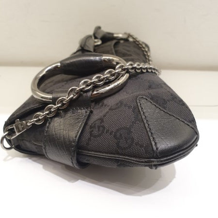 Gucci Black GG Horsebit Clutch Bag