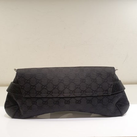 Gucci Black GG Horsebit Clutch Bag