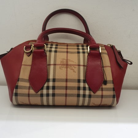 Burberry Red Blaze Haymarket Bag