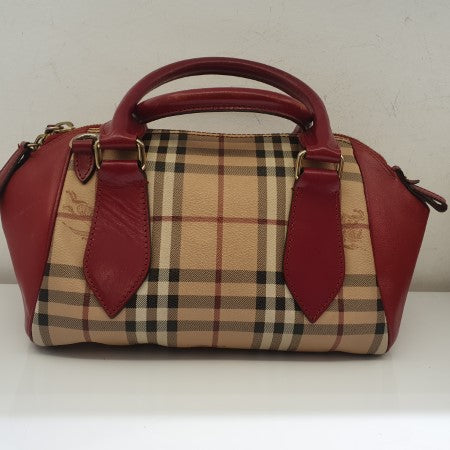 Burberry Red Blaze Haymarket Bag