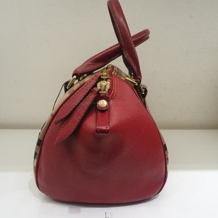 Burberry Red Blaze Haymarket Bag