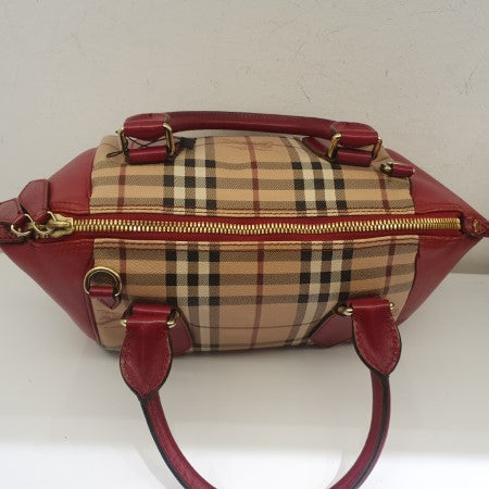 Burberry Red Blaze Haymarket Bag