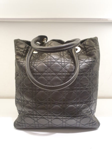 Christian Dior Black Soft Lady Dior Tote Bag