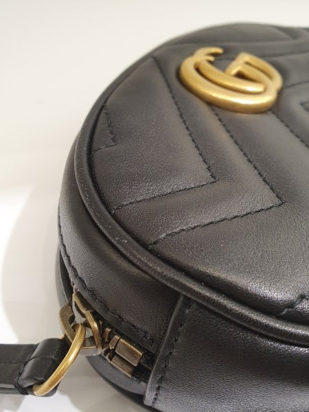 Gucci Black GG Marmont Belt Bag