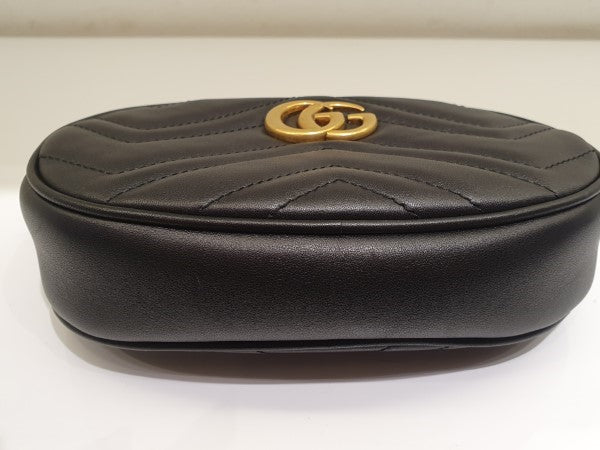 Gucci Black GG Marmont Belt Bag