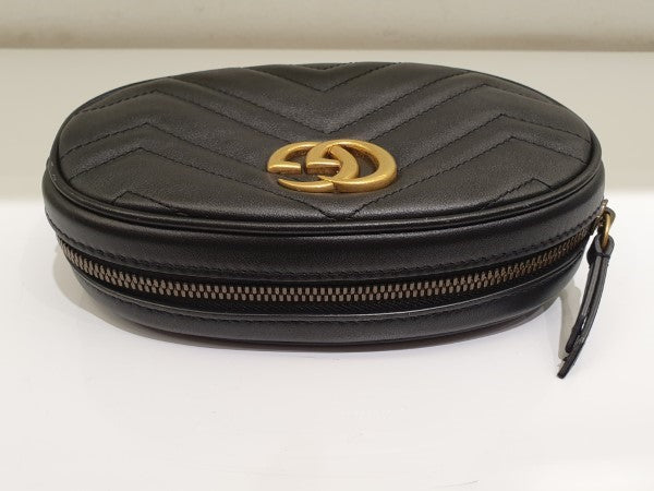 Gucci Black GG Marmont Belt Bag