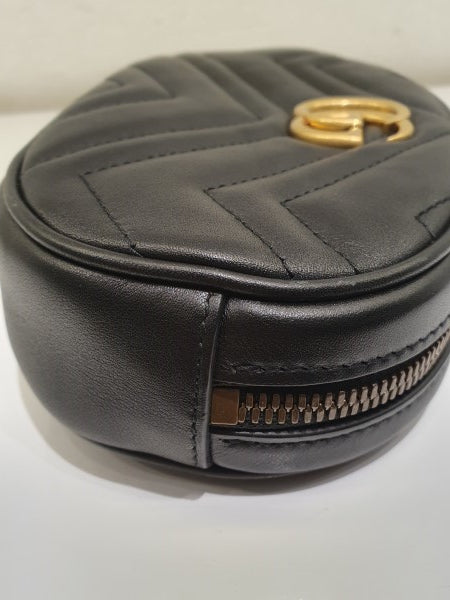 Gucci Black GG Marmont Belt Bag