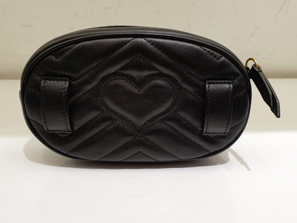 Gucci Black GG Marmont Belt Bag