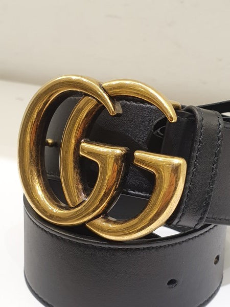 Gucci Black GG Belt 32