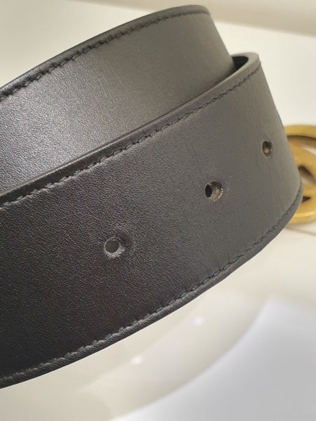 Gucci Black GG Belt 32