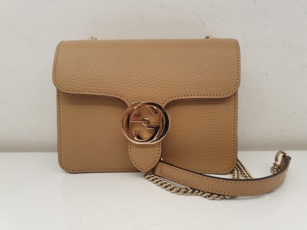 Gucci Beige Interlocking G Crossbody Small Bag