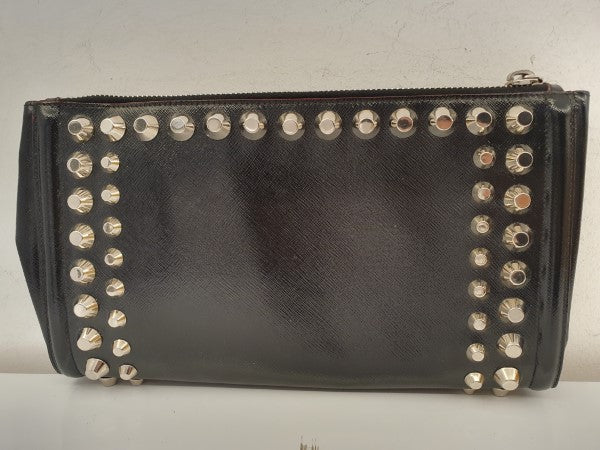 Prada studded clutch sale