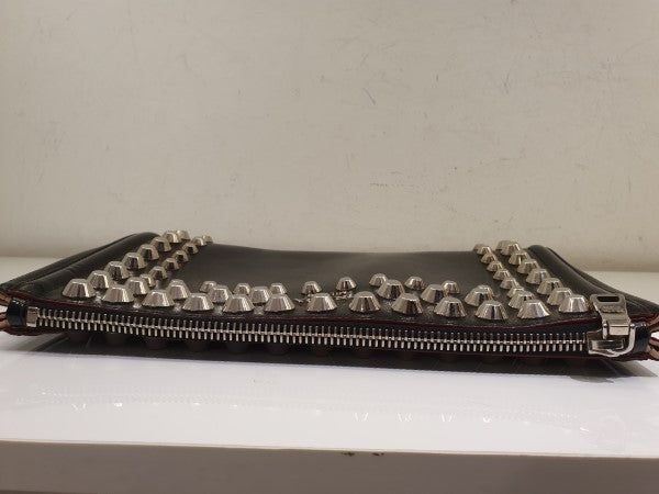 Prada Black Studded Clutch