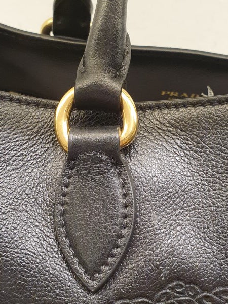 Prada Black Milano Small Tote Bag