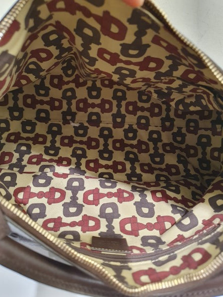 Gucci Brown GG D Ring Hobo Tote Bag