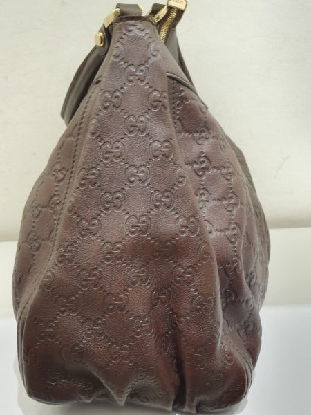 Gucci Brown GG D Ring Hobo Tote Bag