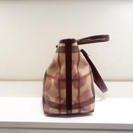 Burberry Red Nova Check Heart Gracie Diaper Tote Bag