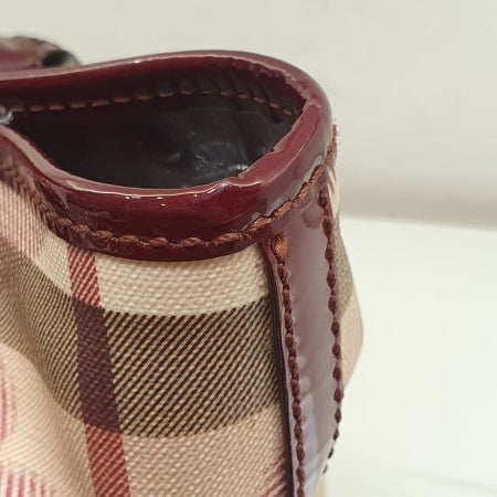 Burberry Red Nova Check Heart Gracie Diaper Tote Bag