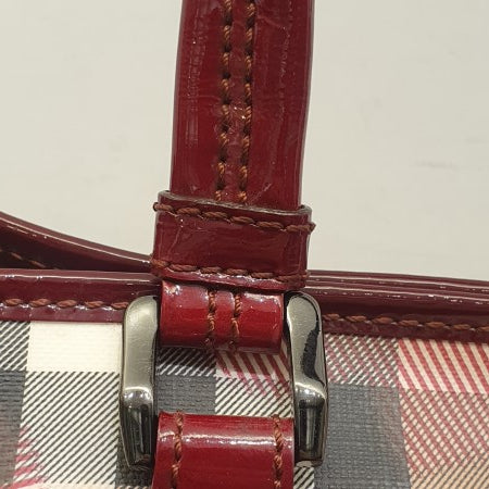 Burberry Red Nova Check Heart Gracie Diaper Tote Bag