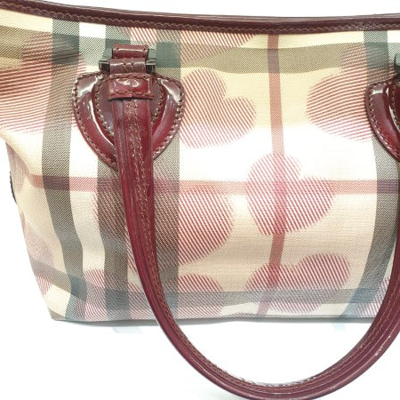 Burberry Red Nova Check Heart Gracie Diaper Tote Bag