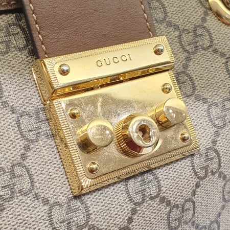 Gucci Bicolor GG Supreme Padlock Shoulder Bag