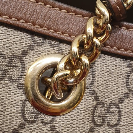 Gucci Bicolor GG Supreme Padlock Shoulder Bag